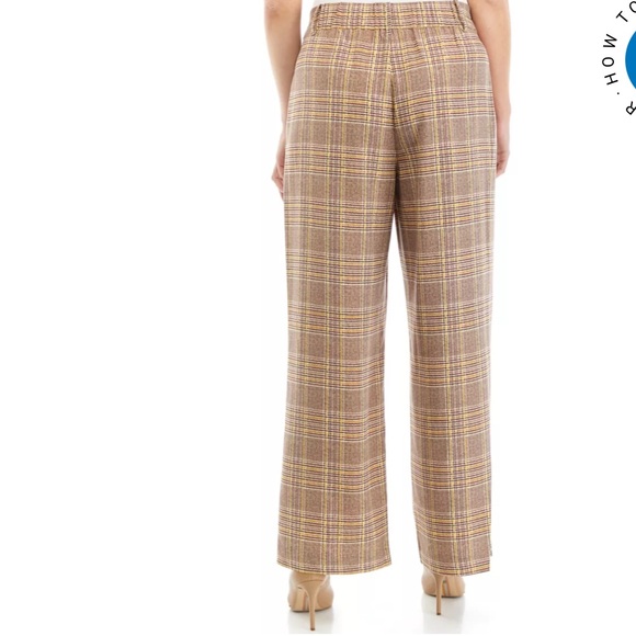 Vince Camuto Plaid Women's Trousers - Picture 2 of 6